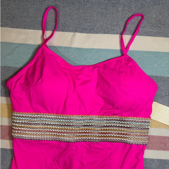 NWT HEYTALALA Hot Pink One-Piece Swimsuit Sz Medium - Picture 6 of 6